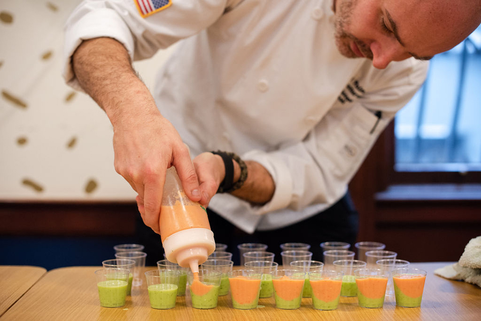 Chris Czarnecki from The Joel Palmer House creates small bites