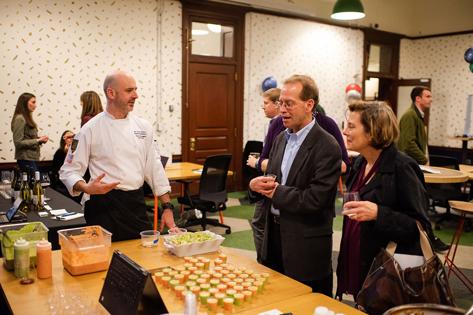 Guests learn about the tasty treats from The Joel Palmer House
