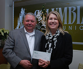 Columbia Credit Union Gives Over $7,500 to Support RVP’s Mission!